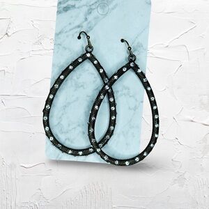 7001. Bronze Bling Teardrop Earrings